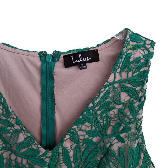 Lulu's Amberley Green Lace Sleeveless Bodycon Dress - Picture 7 of 8